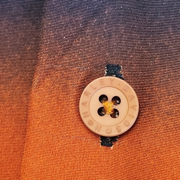 VTG HARLEY DAVIDSON Full Front Back Graphics Button-Up Shirt Eagle Cycle SIZE L - Picture 4 of 11